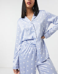 Lavender Color Digital Abstract Printed loungewear/Nightsuit For Women With Pants.