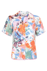 Multi Color Digital Abstract Printed loungewear/Nightsuit For Women With Pants.