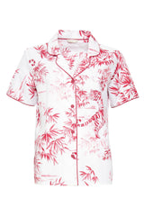 White Color Digital Abstract Printed loungewear/Nightsuit For Women With Pants.