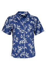 Navy Blue Color Digital Abstract Printed loungewear/Nightsuit For Women With Pants.