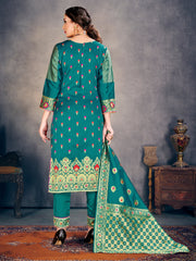 Exquisite Green Poly Silk Banarasi Kurta Set: Tradition Meets Modern Elegance