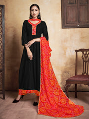 Elegant Black Rayon Printed Kurta Set: Stylish, Comfortable & Versatile Outfit