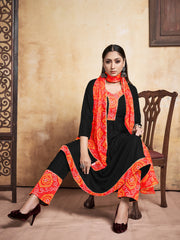 Elegant Black Rayon Printed Kurta Set: Stylish, Comfortable & Versatile Outfit