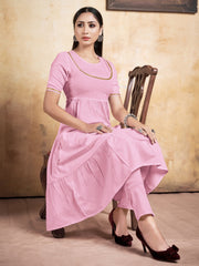 Elegant Pink Rayon Kurta Set: Timeless Charm for Casual & Festive Occasions