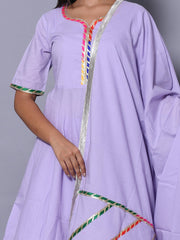 Exquisite Purple Rayon Kurta Set: Elegant Lace, Comfortable & Versatile Design