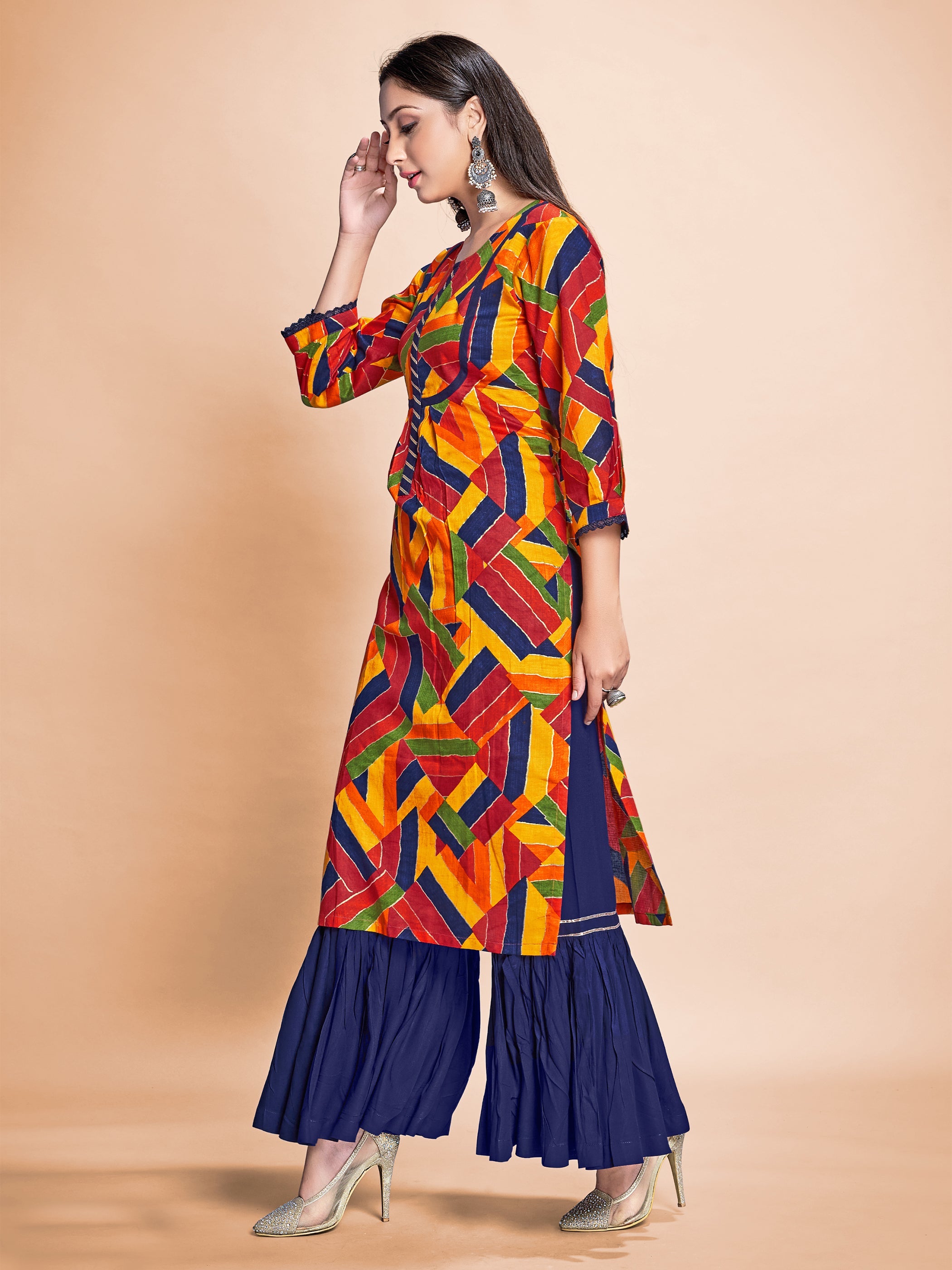 Shop Elegant Multi Rayon Printed Kurta Set - Comfort & Style for Any Occasion