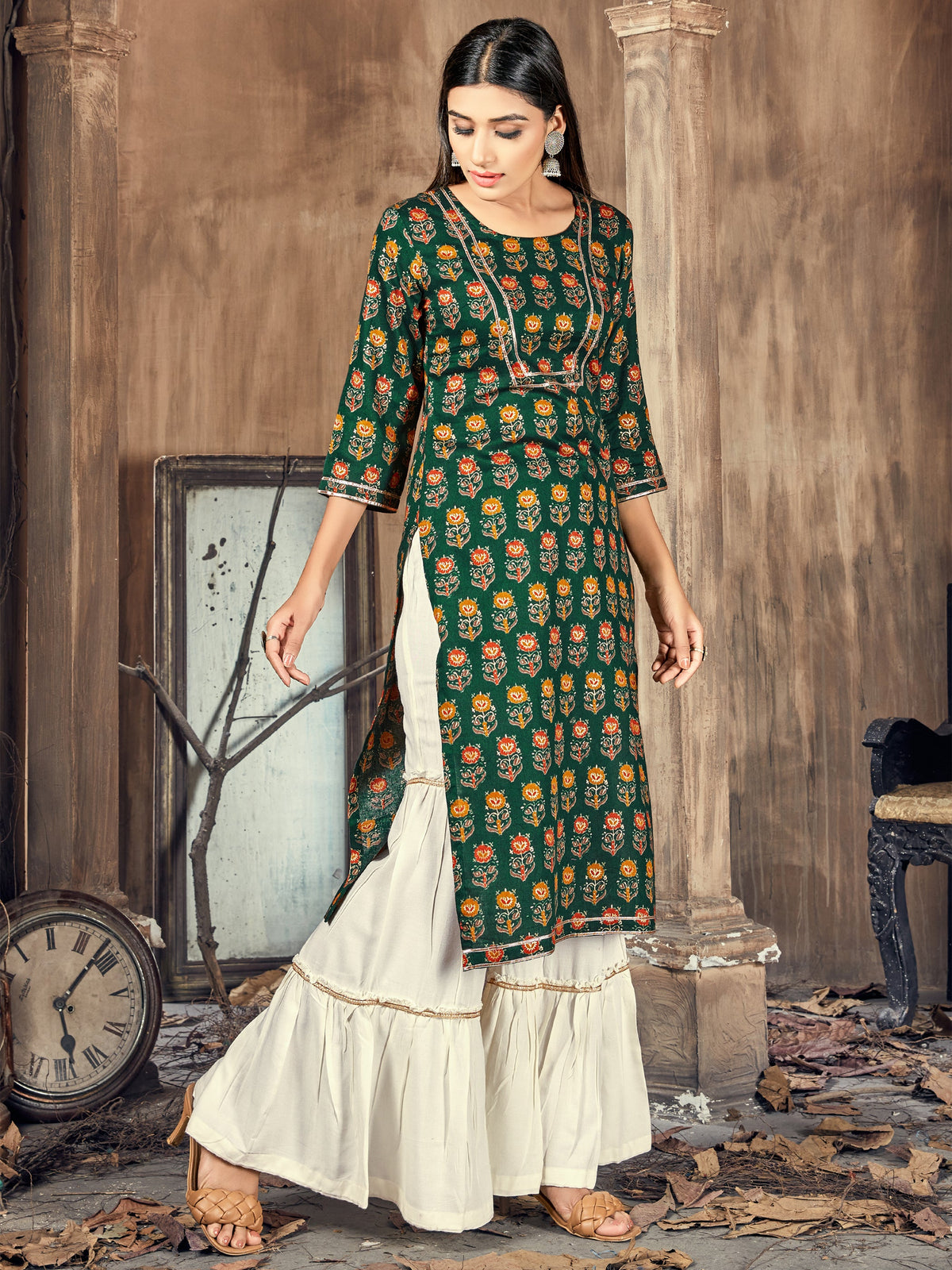 Green Rayon Printed Kurta Set: Comfort, Elegance & Versatile Style for Any Event