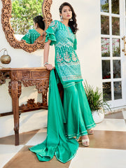 Teal Cotton Embroidered Kurta Set: Elegant, Comfortable & Stylish Wardrobe Essential