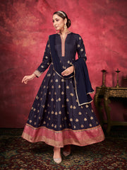 Exquisite Navy Blue Art Silk Kurta Set: Elegant, Comfortable & Sophisticated