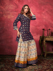 Blue Rayon Printed Kurta Set: Comfort, Elegance & Timeless Traditional Design