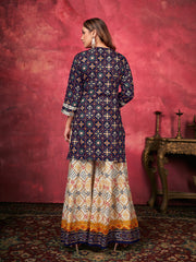 Blue Rayon Printed Kurta Set: Comfort, Elegance & Timeless Traditional Design