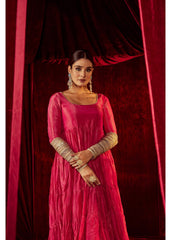 Exquisite Pink Art Silk Kurta Set: Blend of Tradition & Modern Elegance