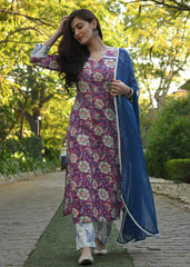 Shop Pink Rayon Printed Kurta Set: Comfort & Elegance for Every Occasion