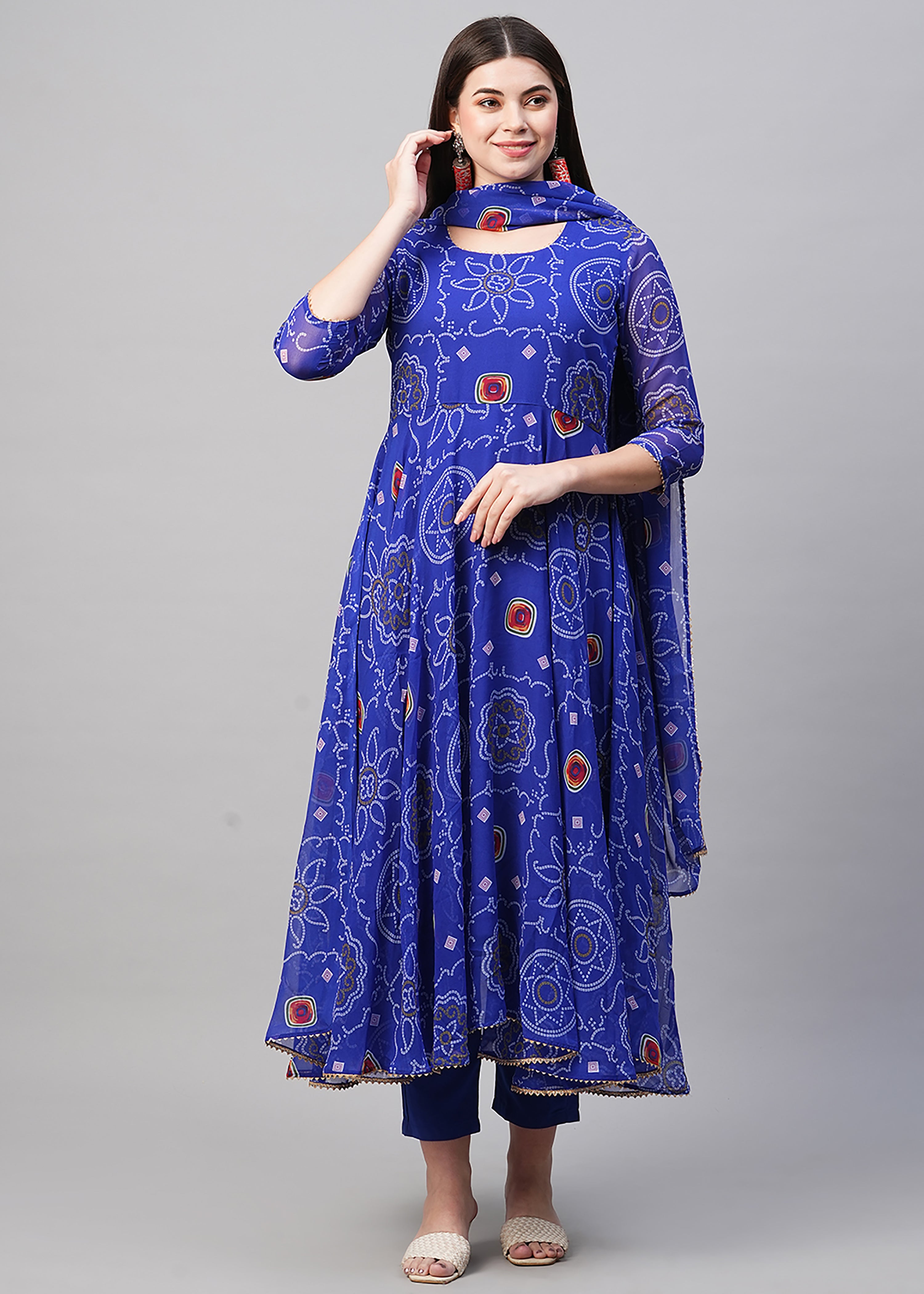 Blue Rayon Printed Kurta Set: Comfort, Elegance & Timeless Traditional Design