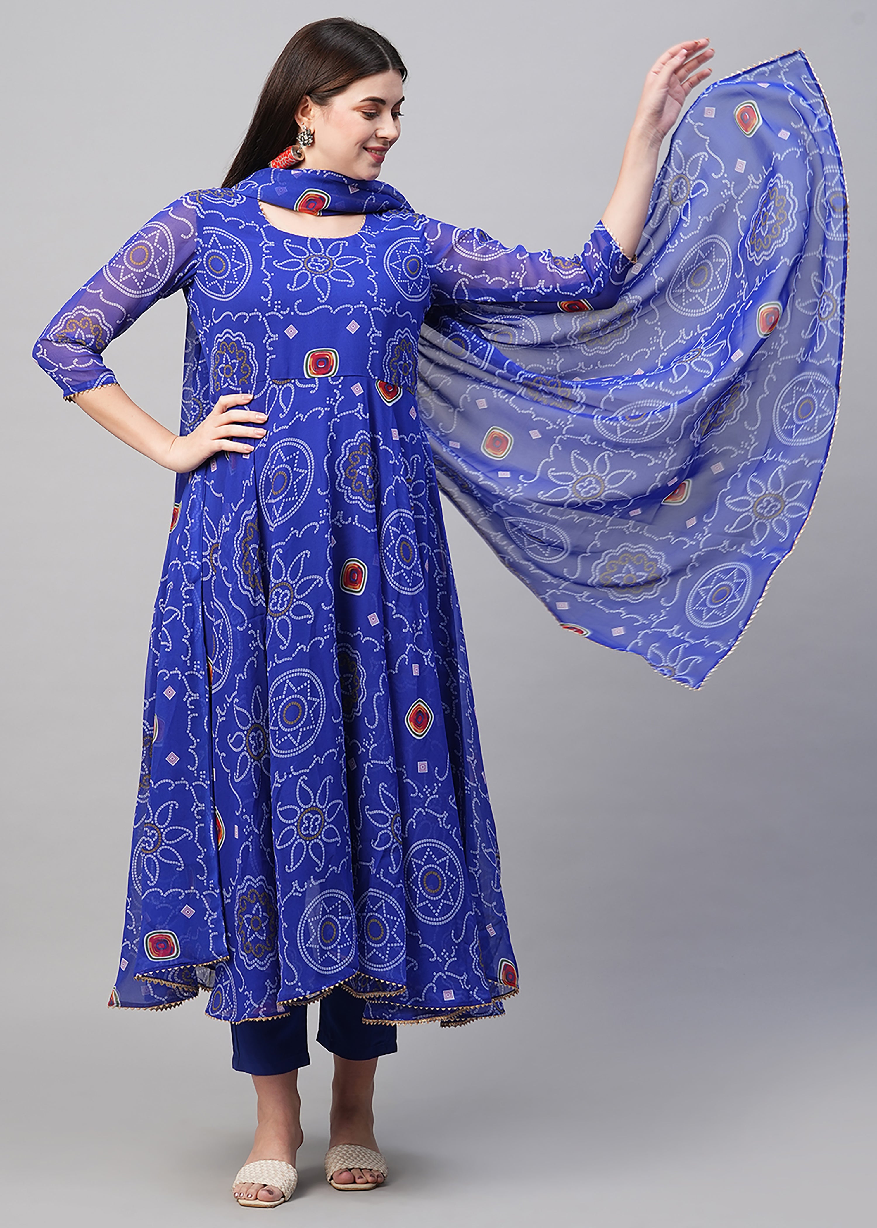 Blue Rayon Printed Kurta Set: Comfort, Elegance & Timeless Traditional Design