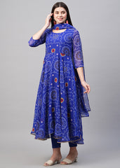 Blue Rayon Printed Kurta Set: Comfort, Elegance & Timeless Traditional Design