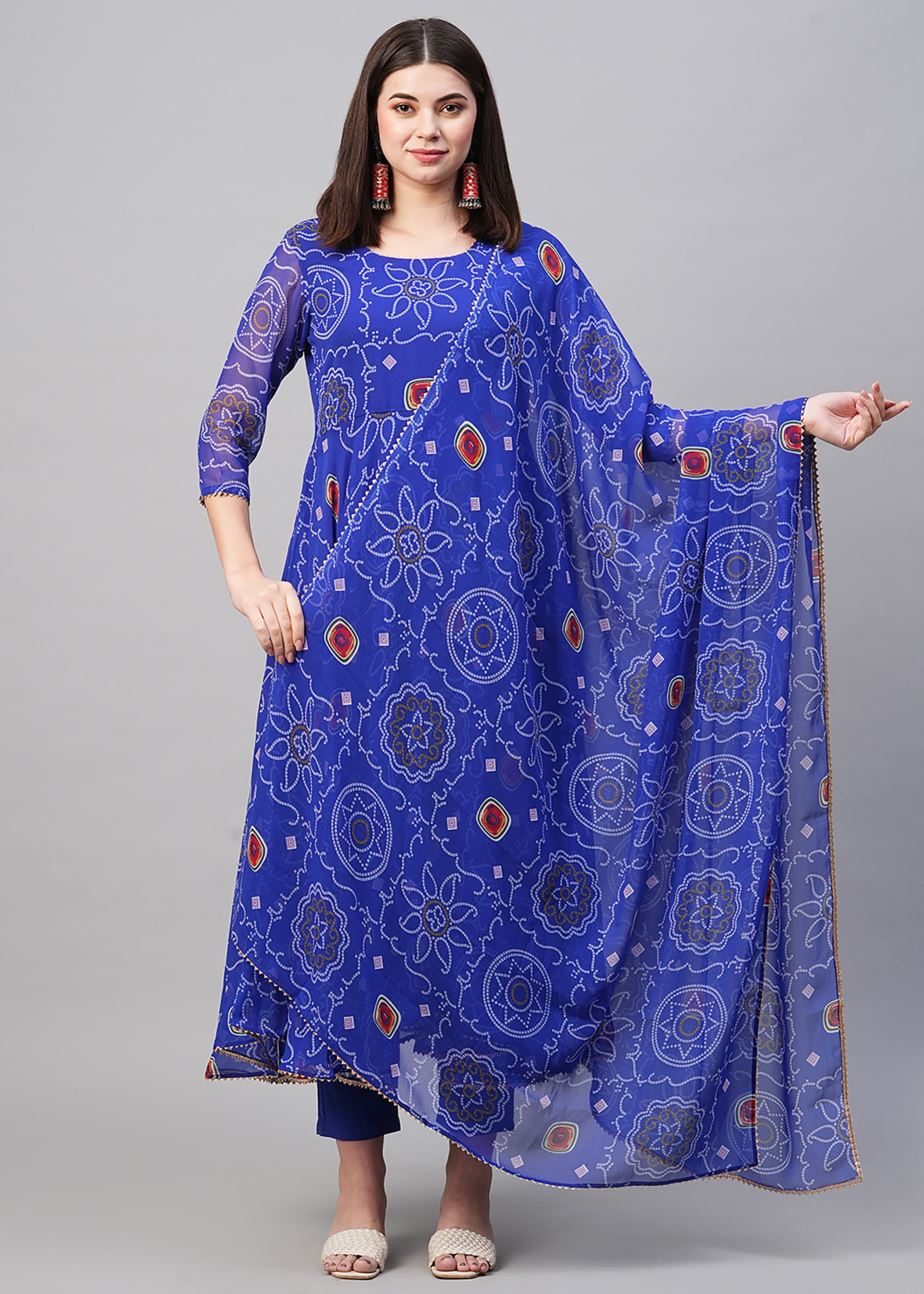 Blue Rayon Printed Kurta Set: Comfort, Elegance & Timeless Traditional Design