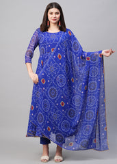 Blue Rayon Printed Kurta Set: Comfort, Elegance & Timeless Traditional Design