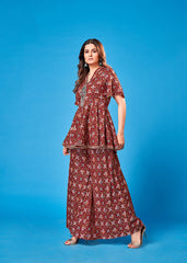 Elegant Maroon Rayon Printed Kurta Set: Stylish, Comfortable & Versatile Wear