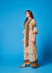 Upgrade Your Ethnic Style with Off White Rayon Printed Kurta Set for Any Occasion