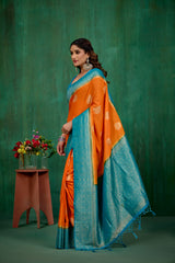 Shop Elegant Mustard Banarasi Art Silk Woven Ready to Wear Saree Online - Best Prices