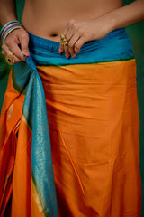 Shop Elegant Mustard Banarasi Art Silk Woven Ready to Wear Saree Online - Best Prices