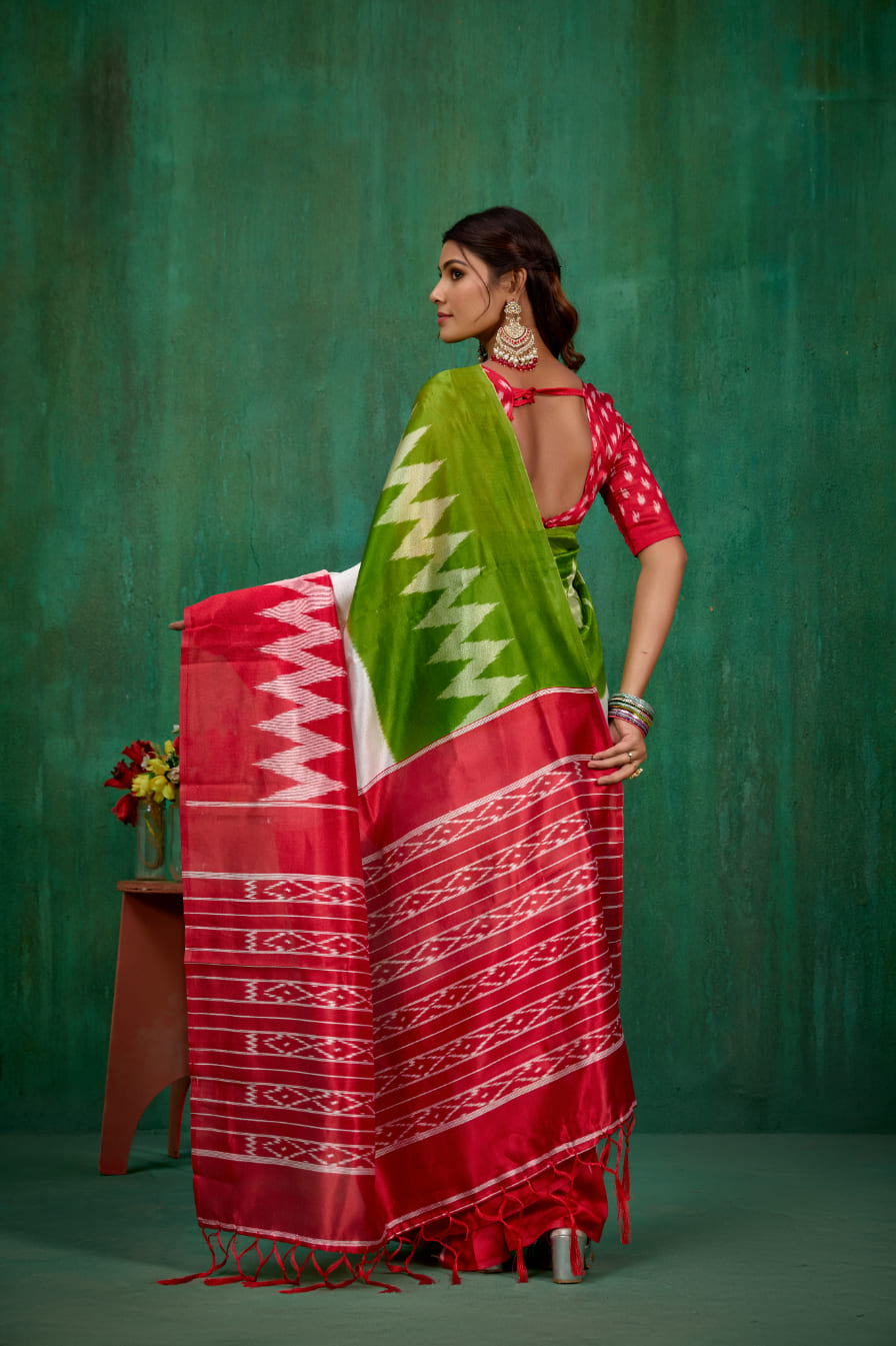 Shop Elegant Green Mysore Art Silk Printed Ready to Wear Saree Online - Best Prices