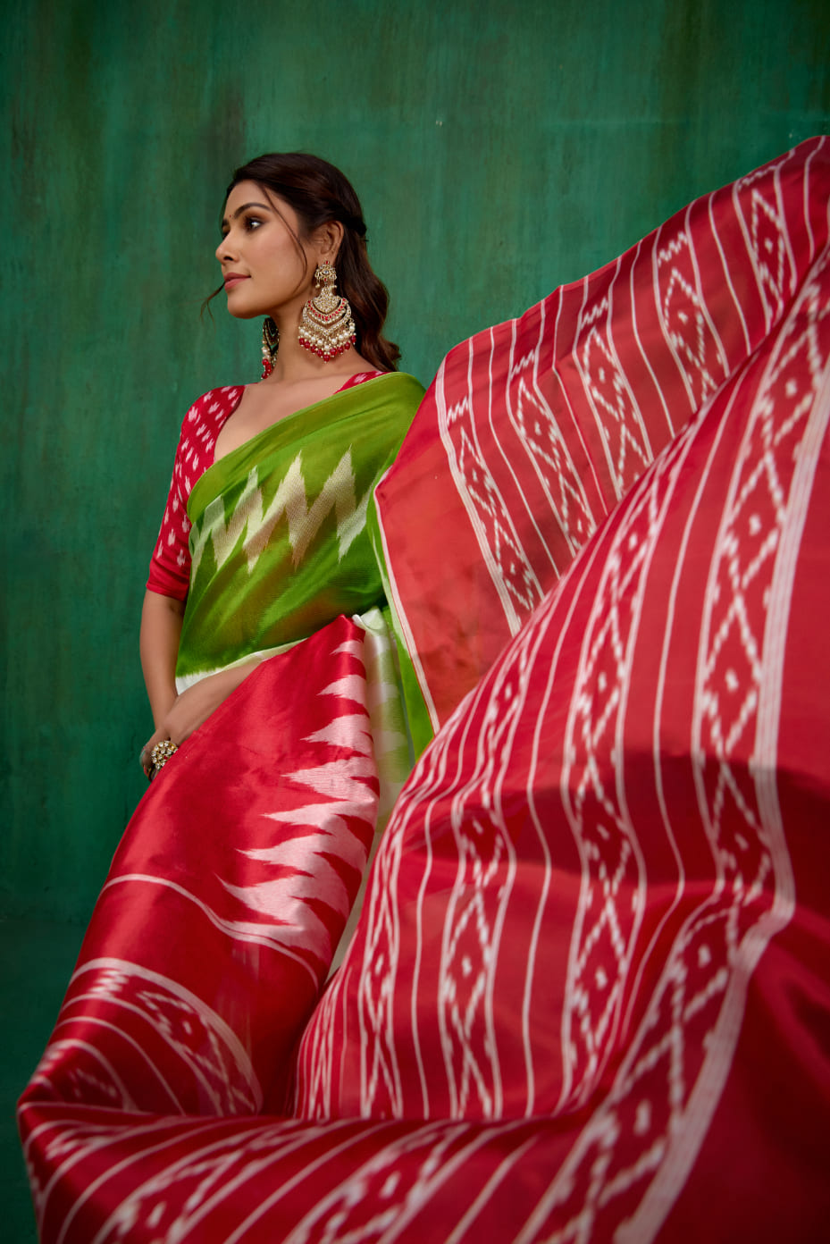 Shop Elegant Green Mysore Art Silk Printed Ready to Wear Saree Online - Best Prices