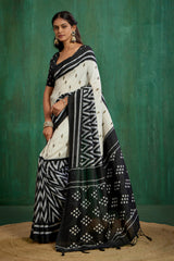 Shop Elegant Off White Mysore Art Silk Printed Ready to Wear Saree Online - Best Prices