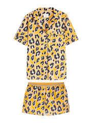 Styleinstant Yellow Abstract Printed Lounge Wear With Shorts