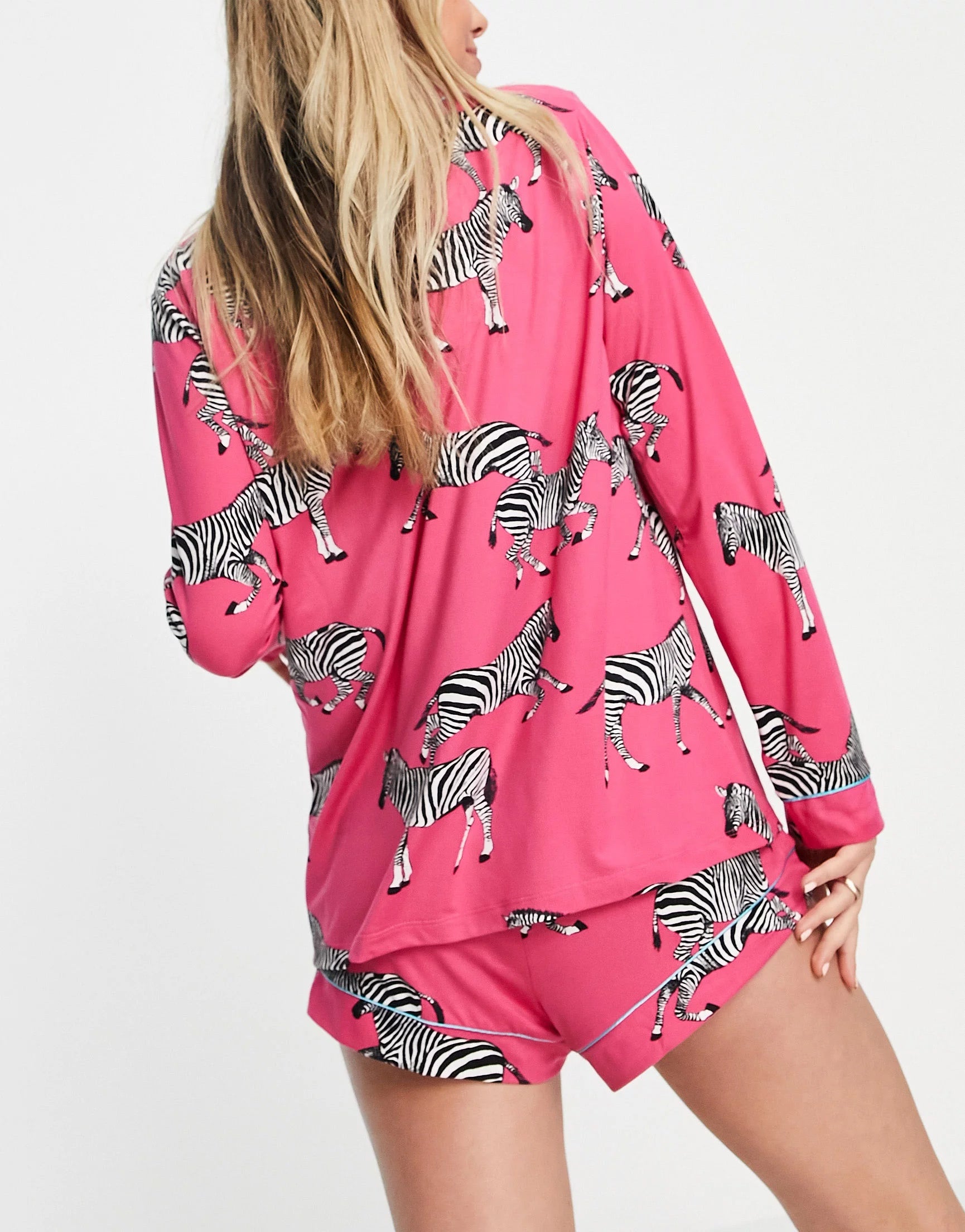 Styleinstant Pink Animal Printed Lounge Wear.