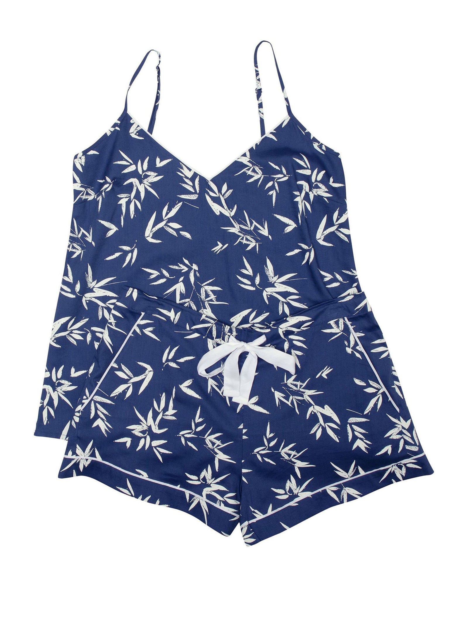 Styleinstant Navy Blue Abstract Printed Lounge Wear.