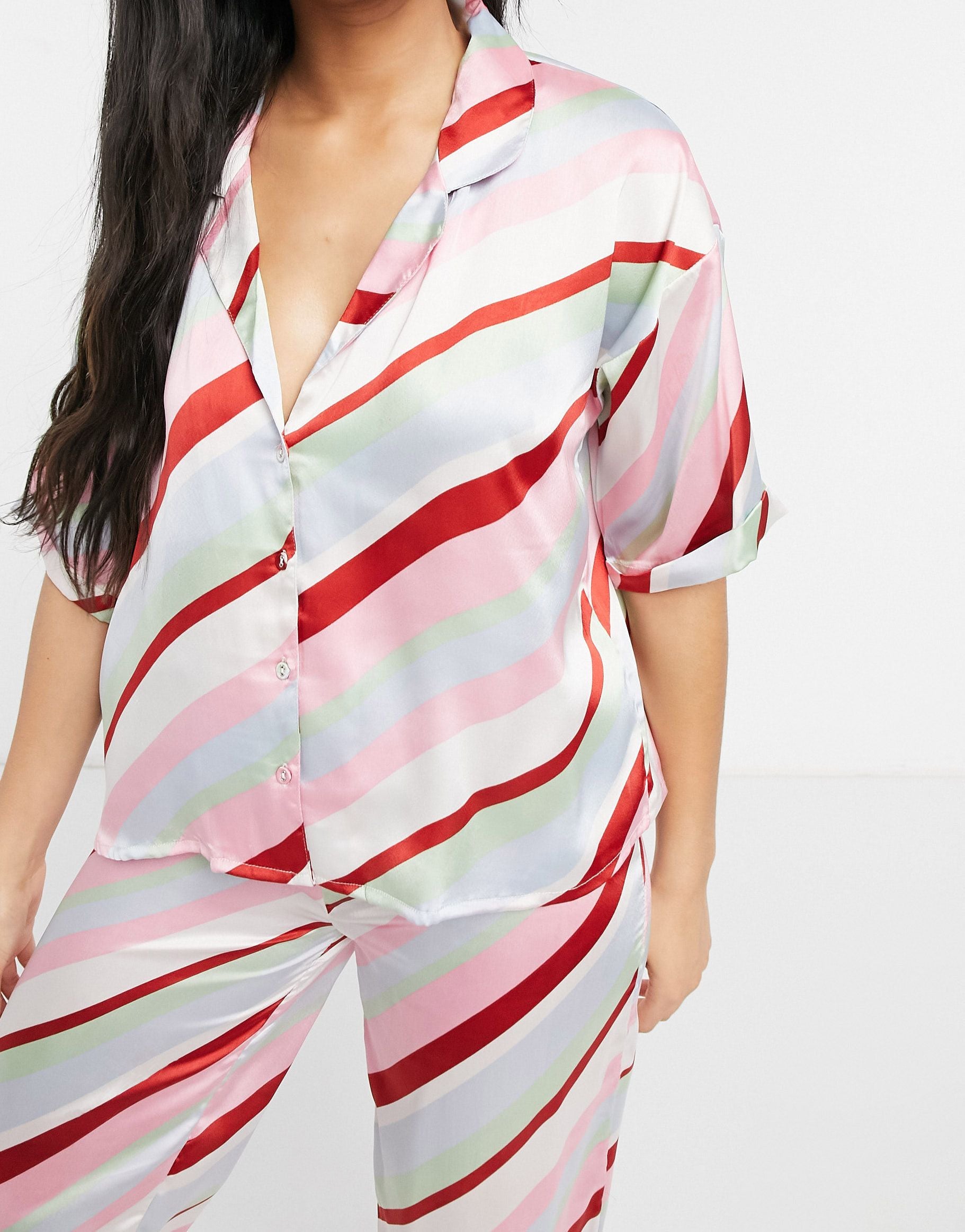 Multi Color Digital Abstract Printed loungewear/Nightsuit For Women With Pants.