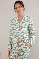 Gray Color Digital Abstract Printed loungewear/Nightsuit For Women With Pants.