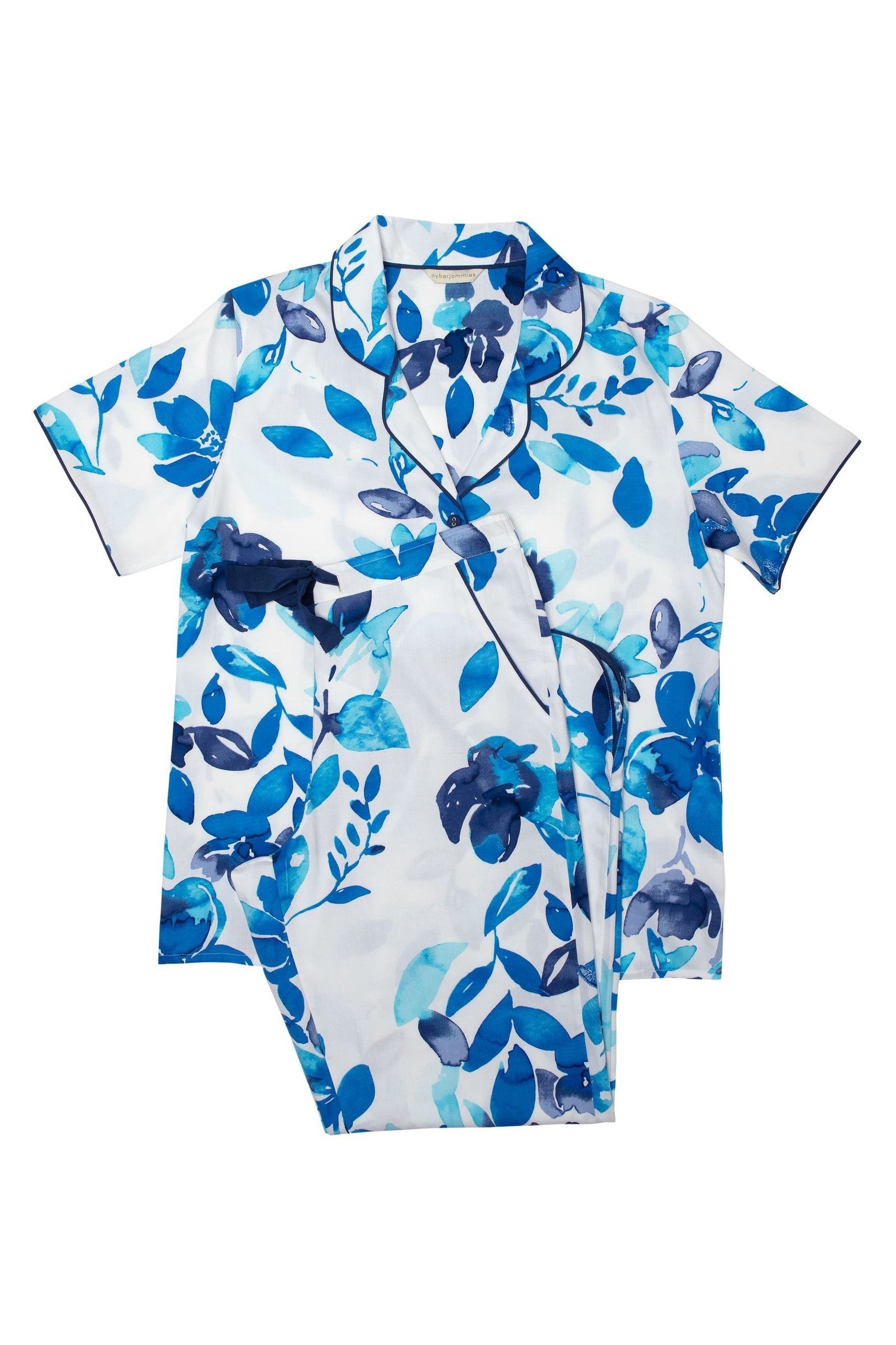 Blue Color Digital Abstract Printed loungewear/Nightsuit For Women With Pants.