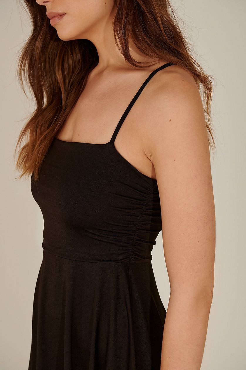 Black Detail Mini Dress